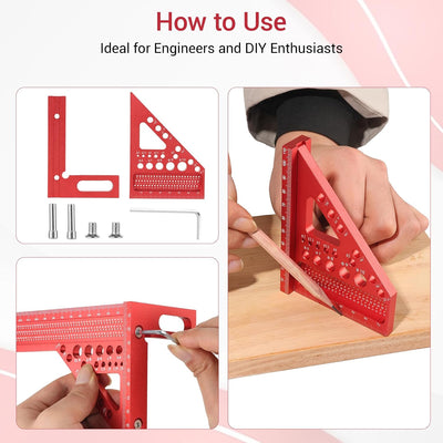 3D Multi-Angle Measuring Square