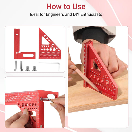 3D Multi-Angle Measuring Square