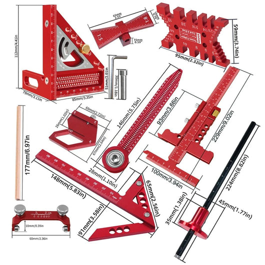 Pro Measuring & Marking Tool Set 10 pcs