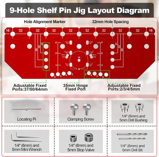 Shelf Pin Jig and Hinge Jig
