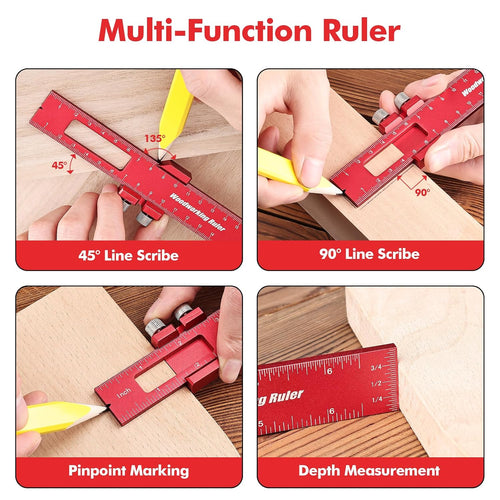 Woodworking Ruler Set - 3 PCS