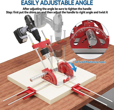 Portable Drill Guide for Drilling Angled or Straight Hole
