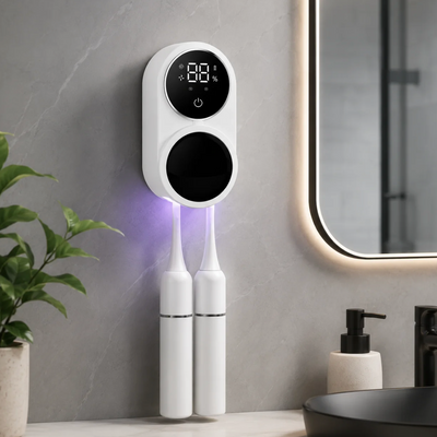 Smart UV Toothbrush Cleaner & Holder